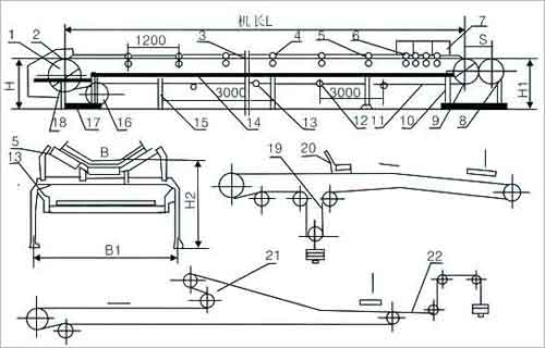 皮带输送机外形尺寸