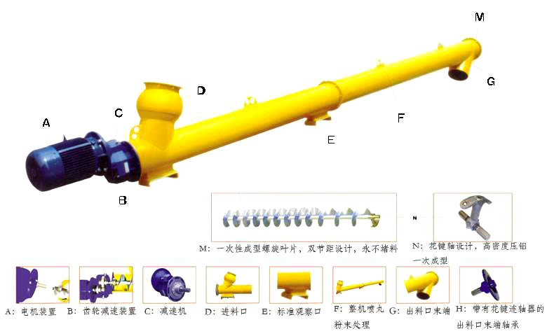 水泥螺旋输送机结构图