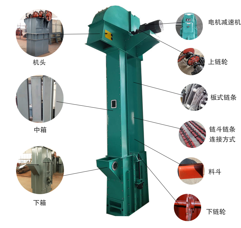 板链斗式提升机结构