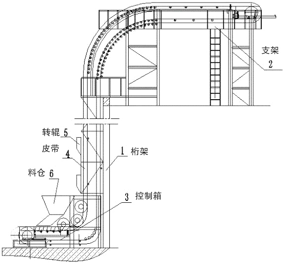 爬坡皮帶輸送機圖紙